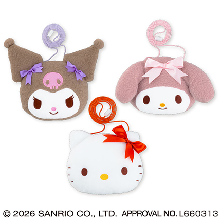 サンリオキャラクターズ ふわふわフェイスポシェット