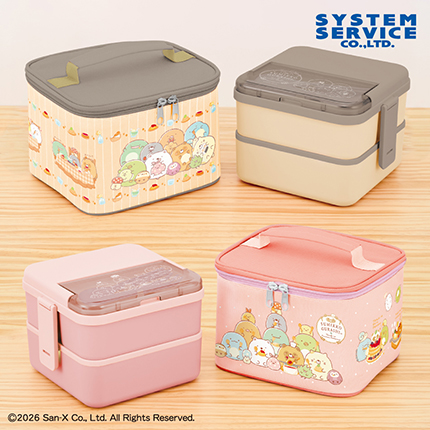 すみっコぐらし たぬきのまんまるレストラン 保冷ポーチ付きスクエアランチボックス