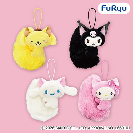 サンリオキャラクターズ 平成レトロふわふわしっぽマスコット